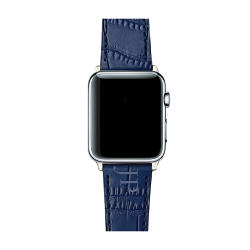 APPLE WATCH BAND CROC AZUL MARINO