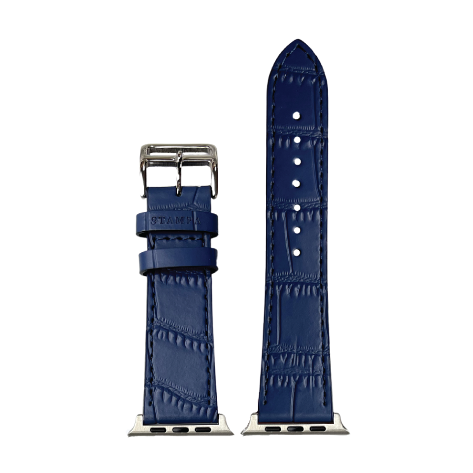 APPLE WATCH BAND CROC AZUL MARINO