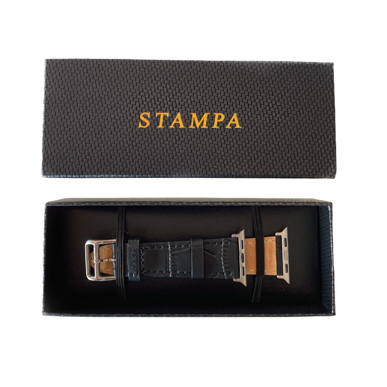 APPLE WATCH BAND CROC AZUL MARINO